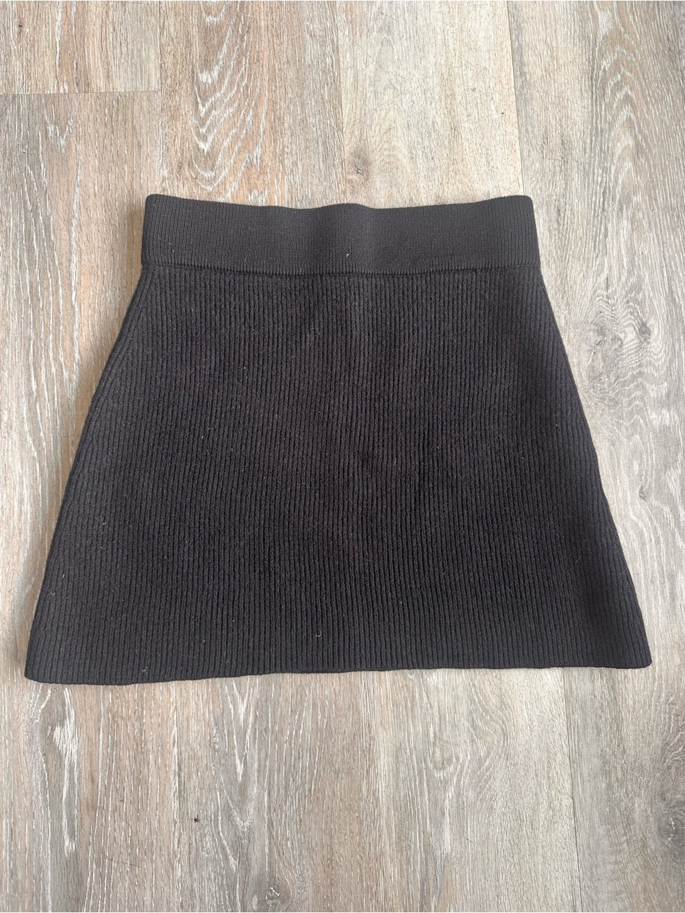 Sezane size small Black Knit A-Line Women's Skirt